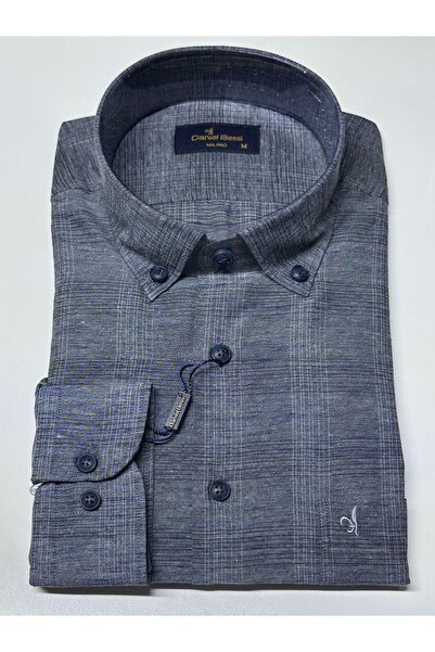 Daniel Bessi Long Sleeve Regular Fit Pocket Checkered Classic Men's Shirt Gml-460