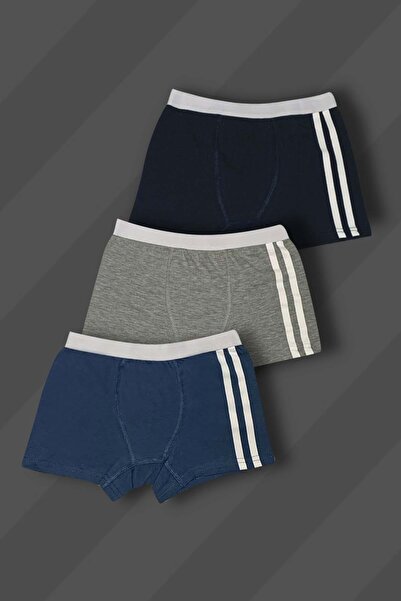 GRI MOR TEKSTIL BOXER BĂRBAȚI CU DUCĂTURI, 3 BUCĂȚI