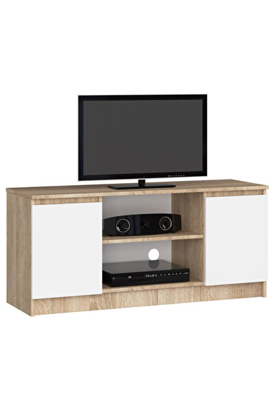 SERSIMO Mobilier TV cu 2 uși și un raft, PAL laminat 16 mm, 120x40x55 cm, ste...
