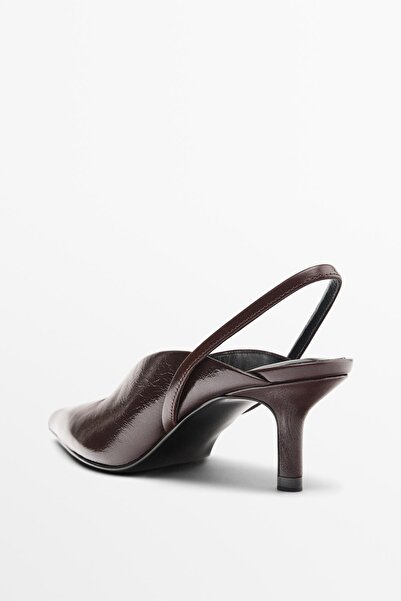 Massimo Dutti Arkası açık topuklu ayakkabı
