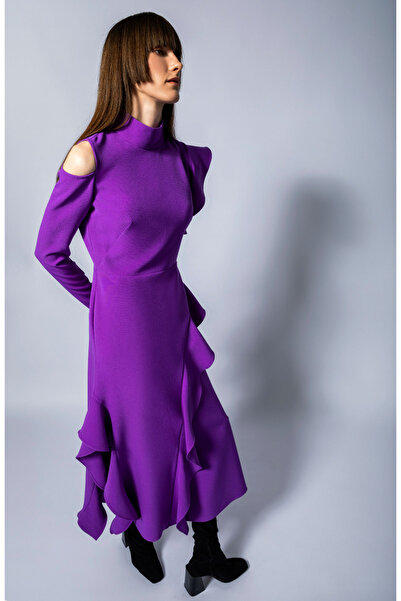 KAMEYA Flounced Lavender Dress