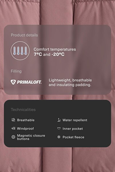 Oysho Primaloft® water-repellent padded jacket