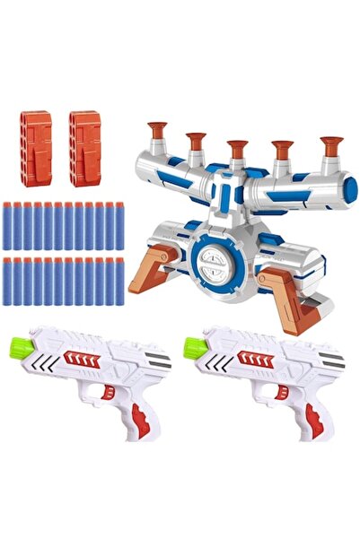 JOYIN Set țintă plutitoare - 2 pistoale de jucărie, 24 săgeți din spumă, 10 bile (compatibile cu Nerf)