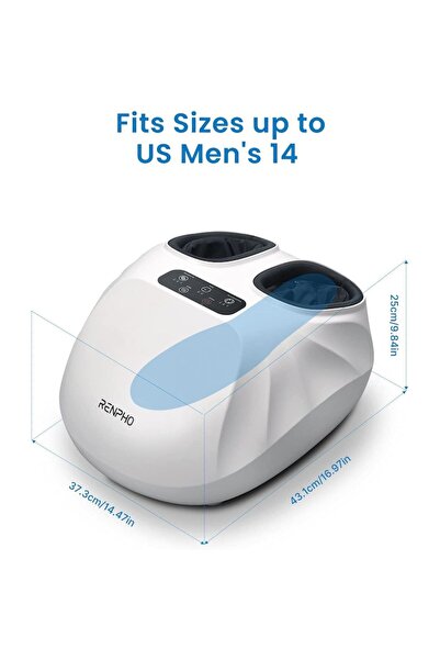 RENPHO Shiatsu foot massager with heat, remote, air-compressed cushions, rollers, timer, touch panel