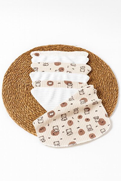 BYS BABY FASHION 100% Cotton Organic Baby Girl - Boy Mouth Wipes Set of 7 Boxed