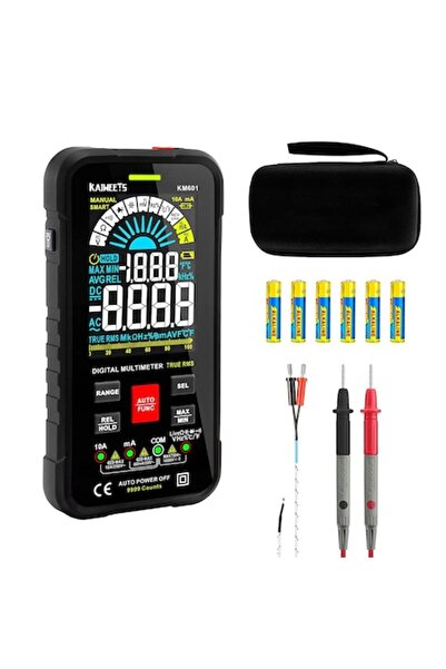 Kaiweets Multimetru digital inteligent KM601 AC/DC CAT III 1000V CAT IV 600V True RMS
