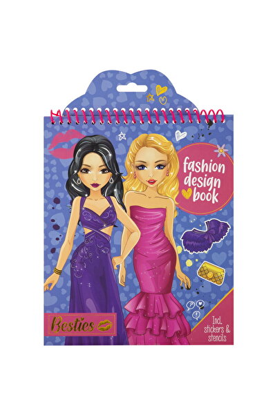 GRAFİX Carte cu abtibilduri - Fashion Design (Albastru)