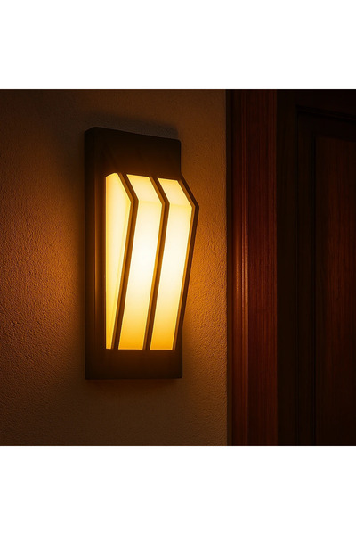 HAMER Black gate spotlight, yellow light, 30 watts