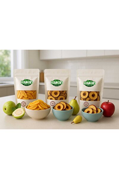 Kaykan Natural Foods Elma Kurusu (100g) + Armut Kurusu (100g) + Guava Kurusu (100g) Süper Meyveler Avantajlı paket