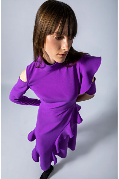 KAMEYA Flounced Lavender Dress