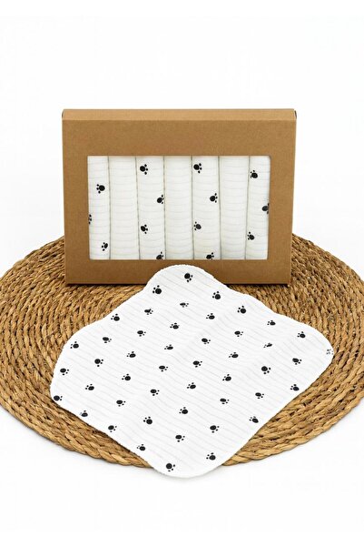 BYS BABY FASHION 100% Cotton Organic Baby Girl - Boy Mouth Wipes Set of 7 Boxed