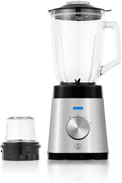ALSAIF 600W Electric Blender & Grinder, 1.5L, Black/Silver, Stainless Steel, Model E06038