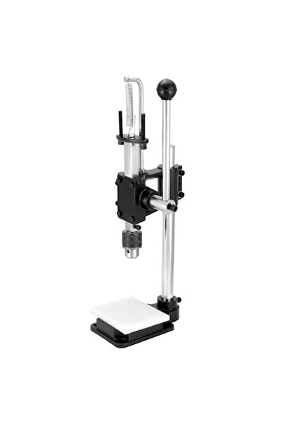 Qwork Presă de perforat pentru piele - Mașină profesională de ștanțat și embosat, Mandrină de 12,7 mm, Metal