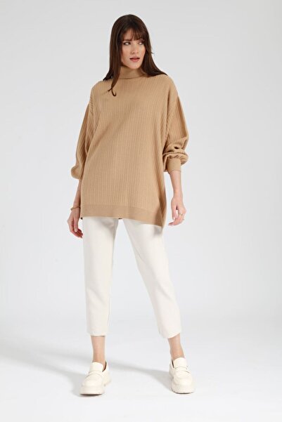 Suede Style 30191 - Long Knit Sweater