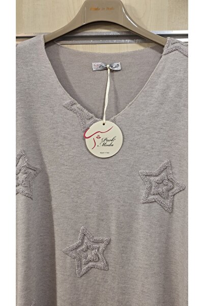 Park Moda Thin Sweater Star Embossed