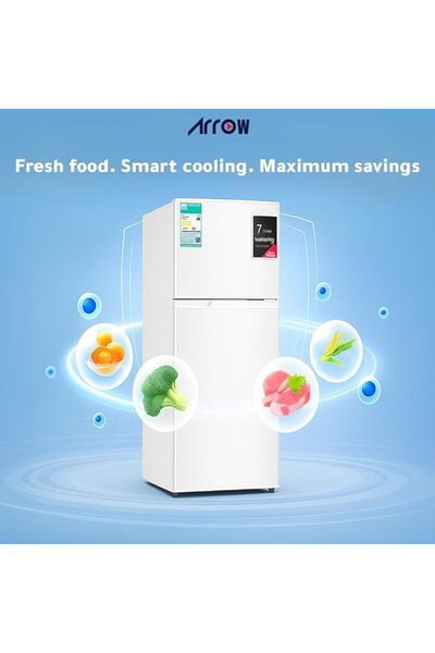 ARROW 132L (4.6 Cu. Ft.) Top Freezer Refrigerator RO-220RDH-W