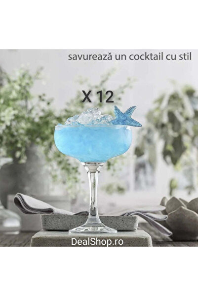 dealshopromania Set de 12 pahare Misket, 235 ml - cocktail, vin spumant, desert