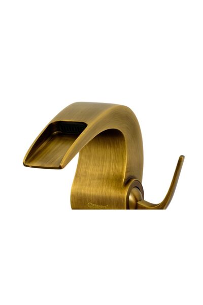 Trendy's Bathroom sink faucet, waterfall type, antique bronze