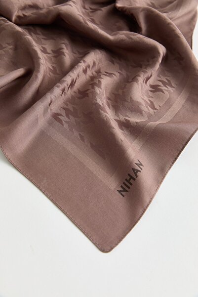 Nihan Desenli Lyocell Eşarp Mocha
