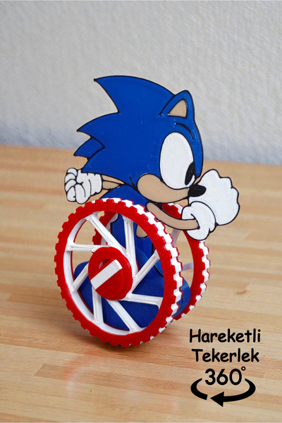 GiginGo Tekerlekli ve Sürüklenebilir Sonic Figürü - Tekerlekli Hareketli Sonic Figürü