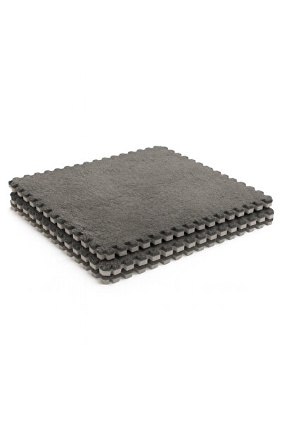 PROCART Fluffy puzzle mat, 61.5x61.5x1.7 cm, EVA foam, set of 2 pieces Grey