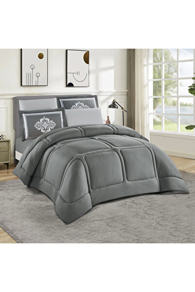 unique home collection Unique Home Sophia 6-Piece King Solid Comforter Set - 260x240 cm