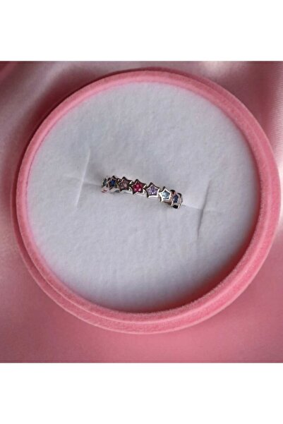 ÖNKÜTAKI Rengarenk Yıldız Model Çelik Yüzük