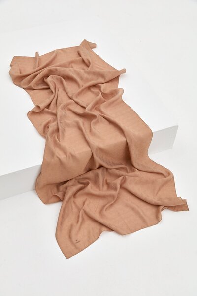 Nihan Zigzag Desen Stil Şal Soğan Kabuğu