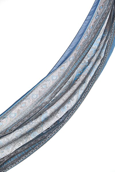 Nihan Desenli Soft Şal Lacivert