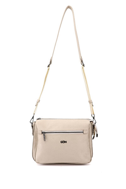 GÖNDERİ(R) Women's Beige Suede Long Strap Shoulder Bag