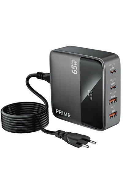 Light Nova 65W Gan Hızlı Şarj Adaptörü | 2xUSB | PD Qc3.0 2xType-C | Laptop U...