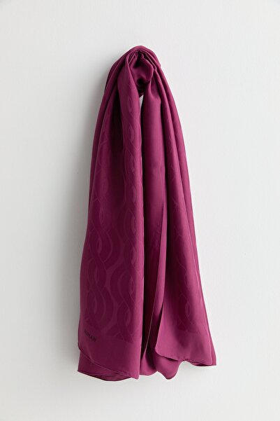 Nihan Natural Viskon Floş Şal Mürdüm