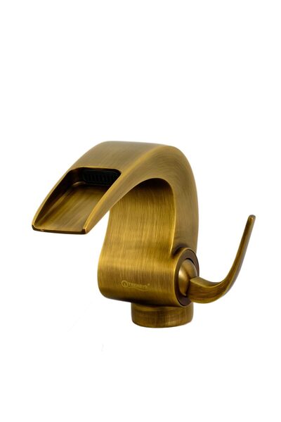 Trendy's Bathroom sink faucet, waterfall type, antique bronze