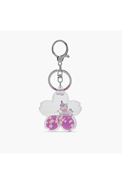 Lifestyle سلسلة مفاتيح على شكل يونيكورن سائل مع خطاف