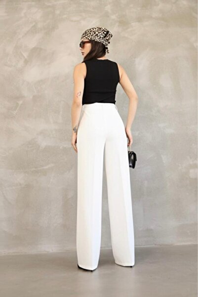 HA-KA GİYİM Women's Imported Doubleface Fabric Palazzo Fit High Waist No Fading Quality Product