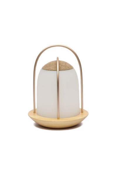 Generic Wood LED Lamp Bluetooth Speaker Dimmable Night Light Remote Control USB Rechargeable Bedside