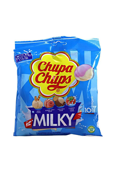 Chupa Chups Assorted Milky Flavour Lollipops, 10 Unit- 120gms Pack of 2