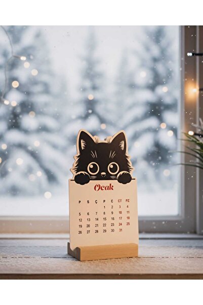 DESİGN 2026 Kedili Takvim Masa Takvimi