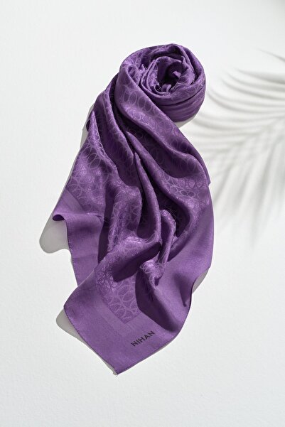 Nihan Jakarlı Pamuk Lyocell Eşarp Mor