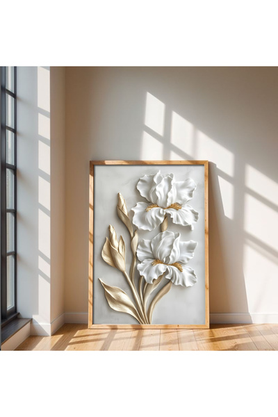 alphobitasarım Duvarlarınızda Açan Beyaz İris Çiçeklerinin Hikayesi - Kabartm...