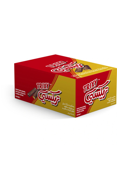 trixy بسكويت مغطى بالشوكولاتة بالحليب والكراميل - 20 غرام