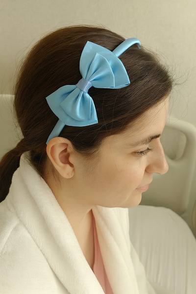 Mufincollection Coroana de maternitate cu fundita dubla din satin