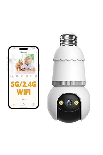 LONDEMM LONDEMM Light Bulb Video Surveillance Camera, Full HD 1080P, WiFi 2.4G & 5G