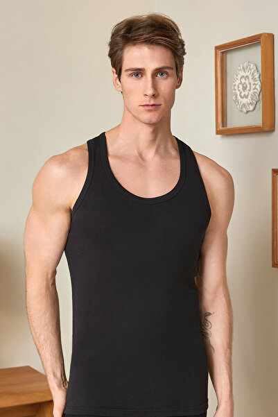 Berrak 10161, 6'lı Paket Ribana Erkek Rambo Atlet 10161 - %100 Cotton