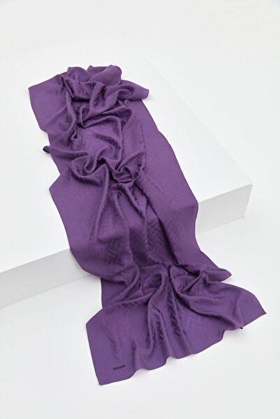 Nihan Jakarlı Pamuk Lyocell Şal Mürdüm