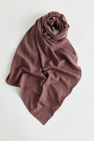 Nihan %100 Pamuk Fresh Eşarp Mürdüm