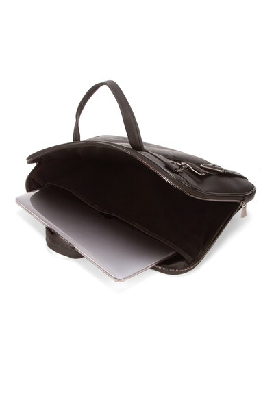 Newish Polo Men's Black Faux Leather Briefcase and Laptop Bag