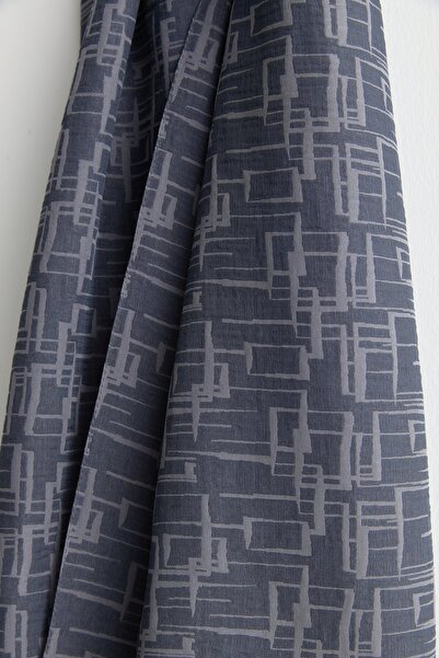 Nihan Geometrik Desen Jakar Şal Füme