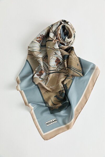 Nihan Floş Natural Fly Eşarp Gri