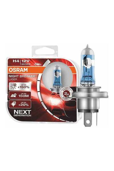 Osram Night Breaker Laser Headlight H4 Bulb 12V 60/55W